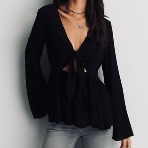 American Eagle Outfitters tie front top